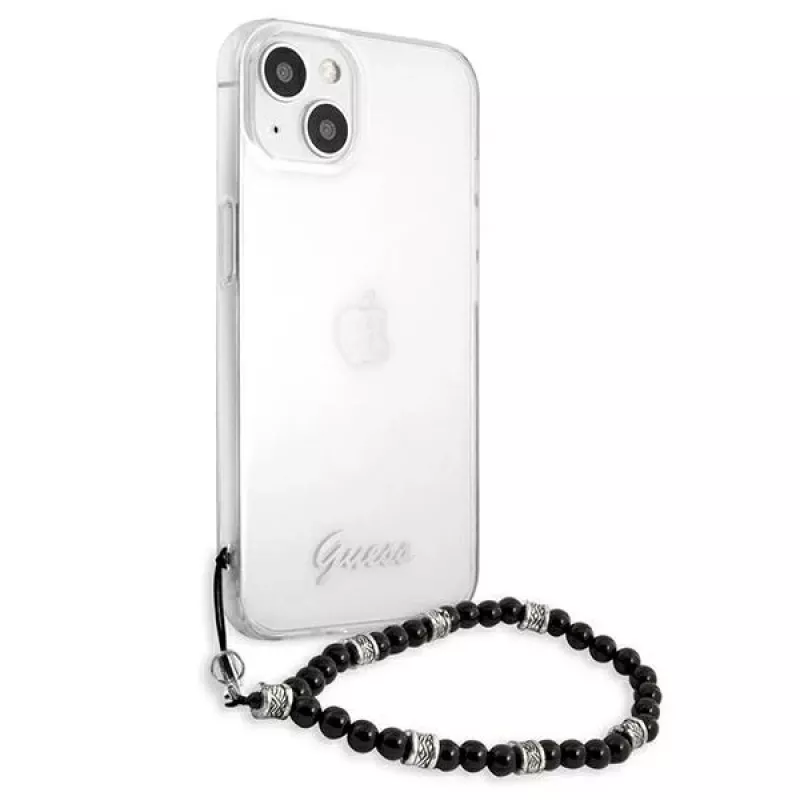 Guess GUHCP13MKPSBK iPhone 13 / 14 / 15 6,1 inch transparante hardcase Black Pearl