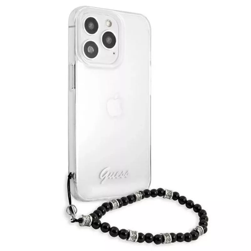 Guess GUHCP13XKPSBK iPhone 13 Pro Max 6,7 inch transparante hardcase Black Pearl