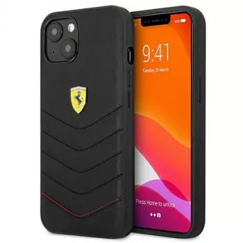 Ferrari FEHCP13SRQUK iPhone 13 Mini 5,4 inch zwarte hardcase Off Track Quilted