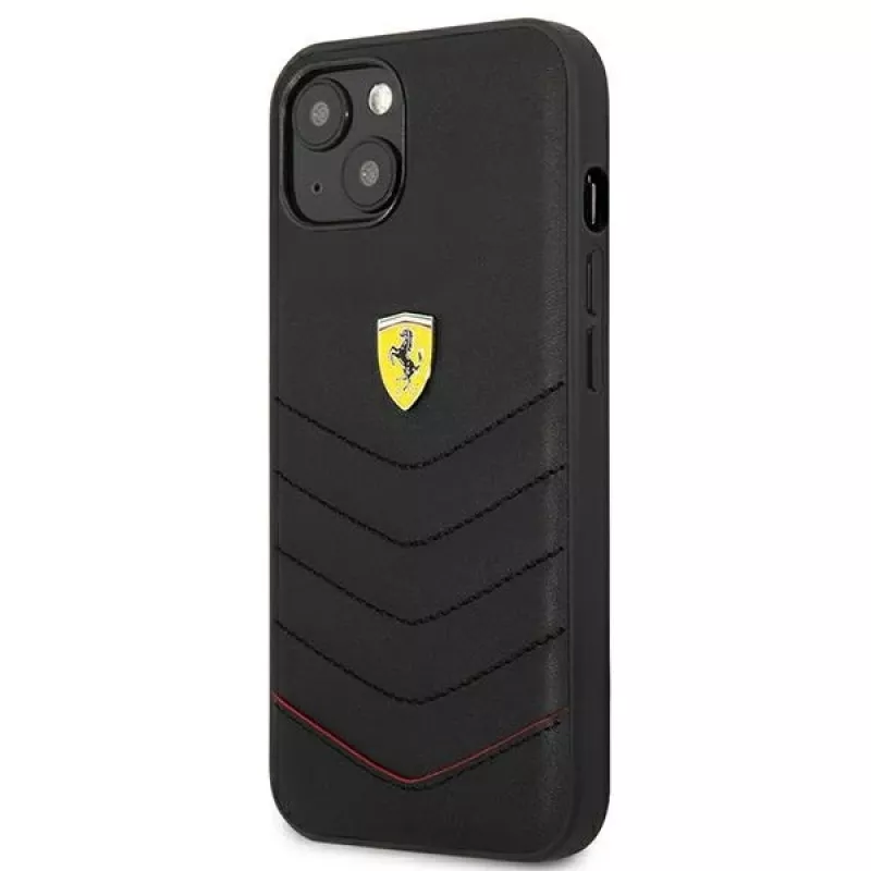 Ferrari FEHCP13SRQUK iPhone 13 Mini 5,4 inch zwarte hardcase Off Track Quilted