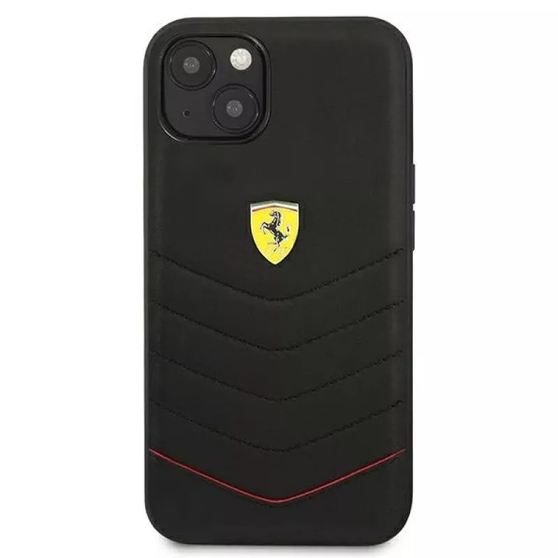 Ferrari FEHCP13SRQUK iPhone 13 Mini 5,4 inch zwarte hardcase Off Track Quilted