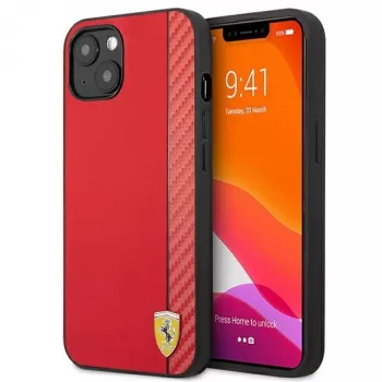 Ferrari On Track Carbon Stripe hardcase voor Apple iPhone 13 mini 5,4 inch rood