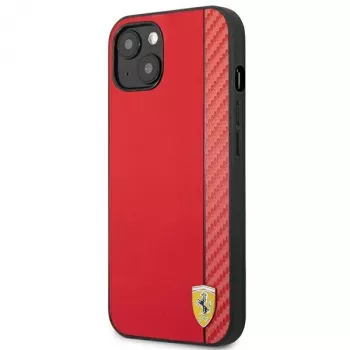 Ferrari On Track Carbon Stripe hardcase voor Apple iPhone 13 mini 5,4 inch rood