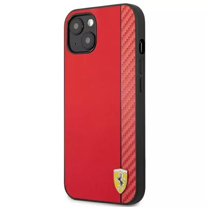 Ferrari On Track Carbon Stripe hardcase voor Apple iPhone 13 mini 5,4 inch rood