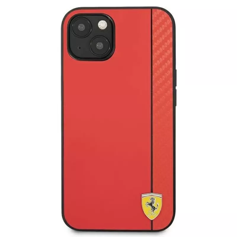 Ferrari On Track Carbon Stripe hardcase voor Apple iPhone 13 mini 5,4 inch rood