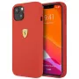 Ferrari FESSIHCP13SRE siliconen hardcase voor Apple iPhone 13 mini 5,4 inch rood
