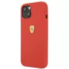 Ferrari FESSIHCP13SRE siliconen hardcase voor Apple iPhone 13 mini 5,4 inch rood