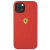 Ferrari FESSIHCP13SRE siliconen hardcase voor Apple iPhone 13 mini 5,4 inch rood