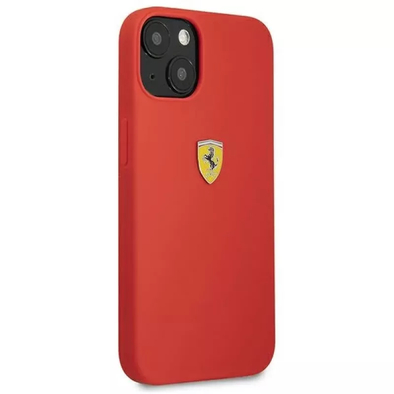 Ferrari FESSIHCP13SRE siliconen hardcase voor Apple iPhone 13 mini 5,4 inch rood