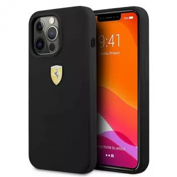 Ferrari FESSIHCP13LBK siliconen hardcase voor iPhone 13 Pro / 13, zwart