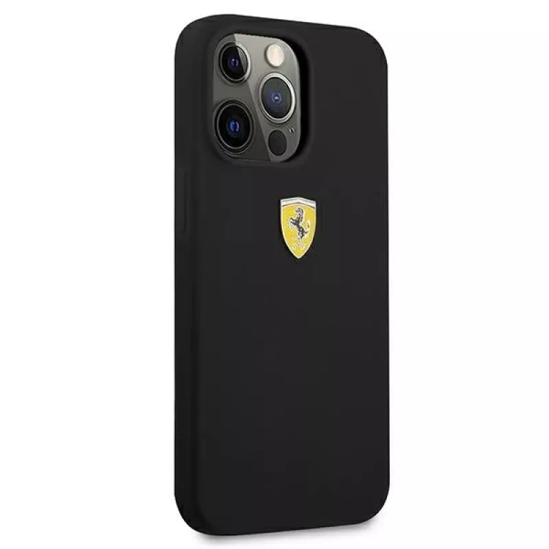Ferrari FESSIHCP13LBK siliconen hardcase voor iPhone 13 Pro / 13, zwart