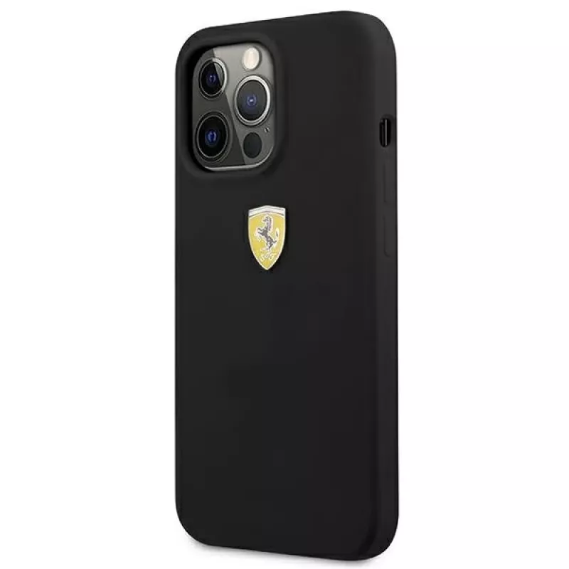 Ferrari FESSI hardcase siliconen voor iPhone 13 Pro Max 6,7 inch zwart
