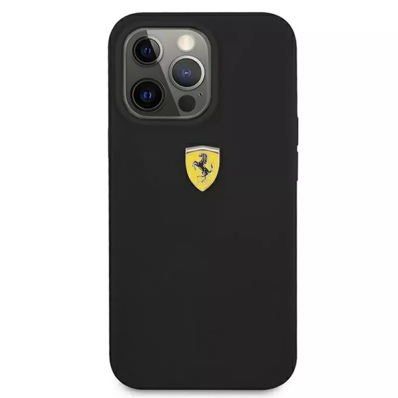 Ferrari FESSI hardcase siliconen voor iPhone 13 Pro Max 6,7 inch zwart