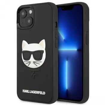 Karl Lagerfeld KLHCP13SCH3DBK hardcase voor Apple iPhone 13 Mini 5,4 inch zwart 3D rubber Choupette