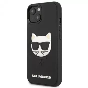 Karl Lagerfeld KLHCP13SCH3DBK hardcase voor Apple iPhone 13 Mini 5,4 inch zwart 3D rubber Choupette