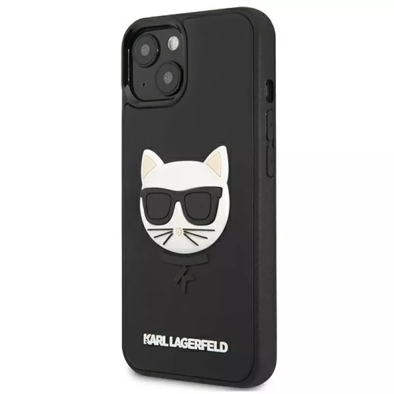 Karl Lagerfeld KLHCP13SCH3DBK hardcase voor Apple iPhone 13 Mini 5,4 inch zwart 3D rubber Choupette