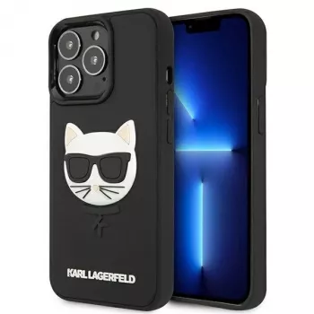Karl Lagerfeld KLHCP13LCH3DBK hardcase 3D rubber Choupette voor iPhone 13 Pro / 13 6,1 inch zwart