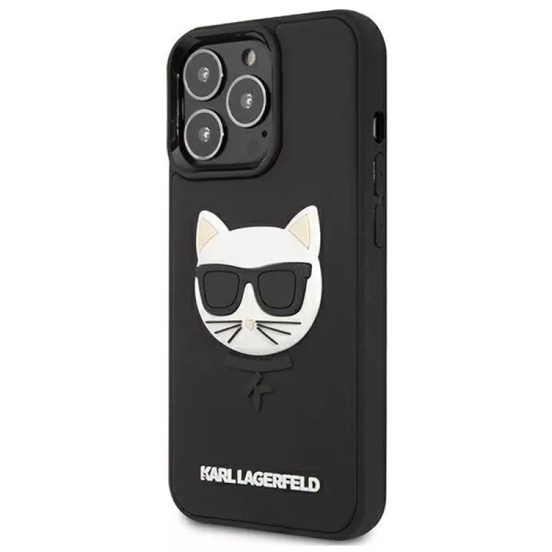 Karl Lagerfeld KLHCP13LCH3DBK hardcase 3D rubber Choupette voor iPhone 13 Pro / 13 6,1 inch zwart
