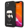 Karl Lagerfeld KLHCP13SOKPK iPhone 13 Mini 5,4 inch zwarte hardcase Saffiano Ikonik Karl Patch