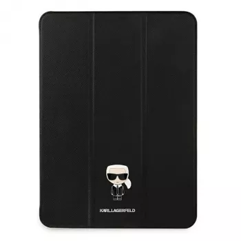 Karl Lagerfeld KLFC12OKMK book cover voor iPad Pro 12,9 inch (2021/2022) - zwart Saffiano Karl Iconic