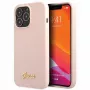 Guess siliconen Script Gold Logo hardcase voor Apple iPhone 13 Pro Max 6,7 inch - lichtroze