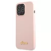 Guess siliconen Script Gold Logo hardcase voor Apple iPhone 13 Pro Max 6,7 inch - lichtroze