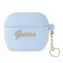 Guess GUA3LSCHSB Charm Heart Collection siliconen hoesje voor AirPods 3, blauw