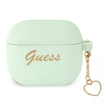 Guess GUA3LSCHSN AirPods 3 hoes groen siliconen Charm Heart Collection