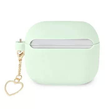 Guess GUA3LSCHSN AirPods 3 hoes groen siliconen Charm Heart Collection