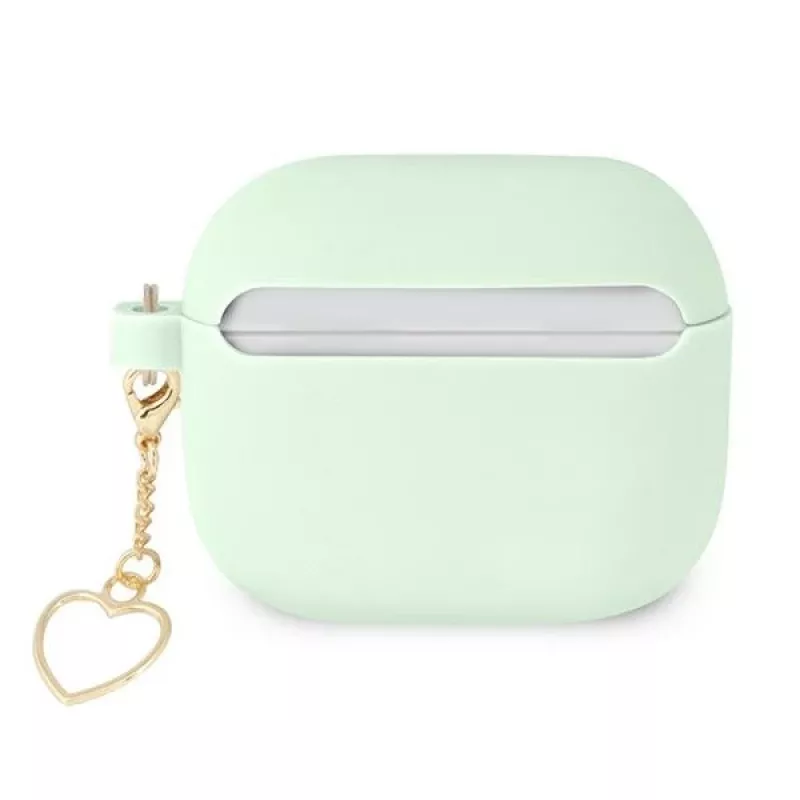 Guess GUA3LSCHSN AirPods 3 hoes groen siliconen Charm Heart Collection