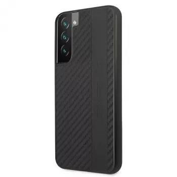AMG AMHCS22MBLSCA hardcase voor Samsung Galaxy S22+ Carbon Stripe & Embossed zwart