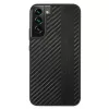 AMG AMHCS22MBLSCA hardcase voor Samsung Galaxy S22+ Carbon Stripe & Embossed zwart