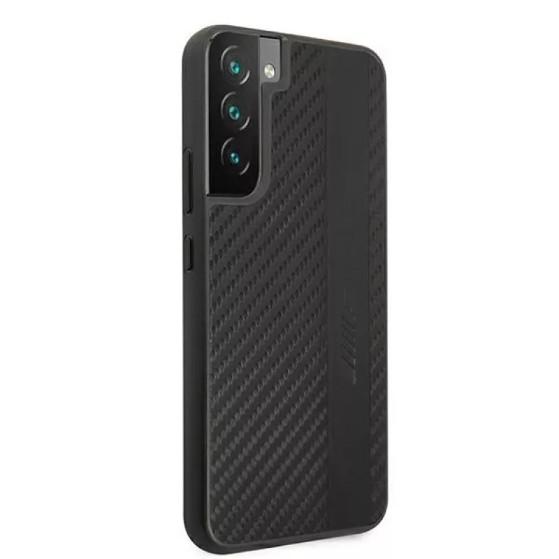 AMG AMHCS22MBLSCA hardcase voor Samsung Galaxy S22+ Carbon Stripe & Embossed zwart