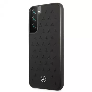 Mercedes-Benz MEHCS22MPSQBK S22+ hardcase leer Stars Pattern zwart