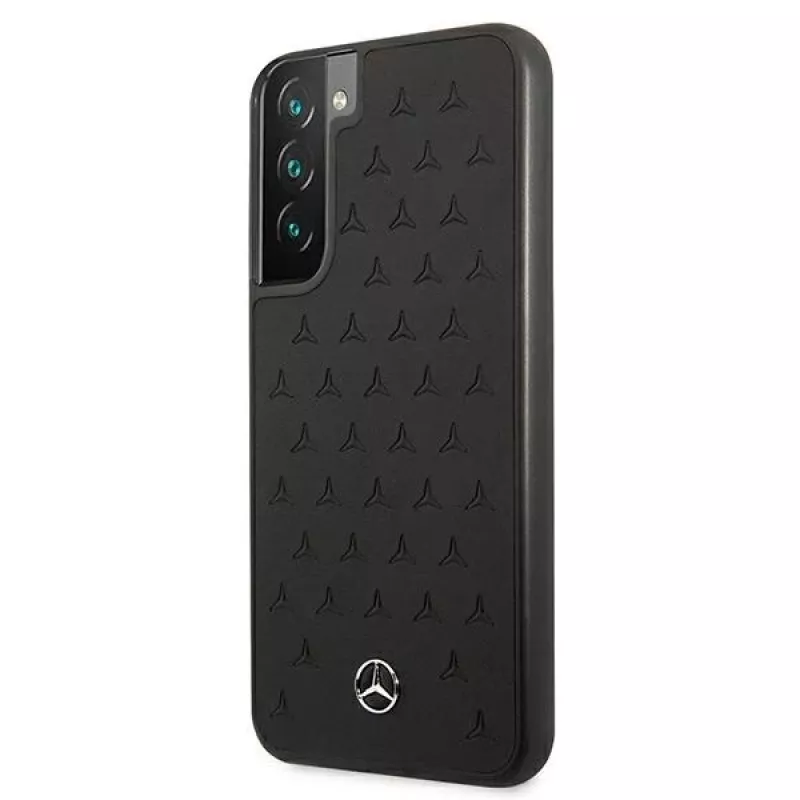 Mercedes-Benz MEHCS22MPSQBK S22+ hardcase leer Stars Pattern zwart