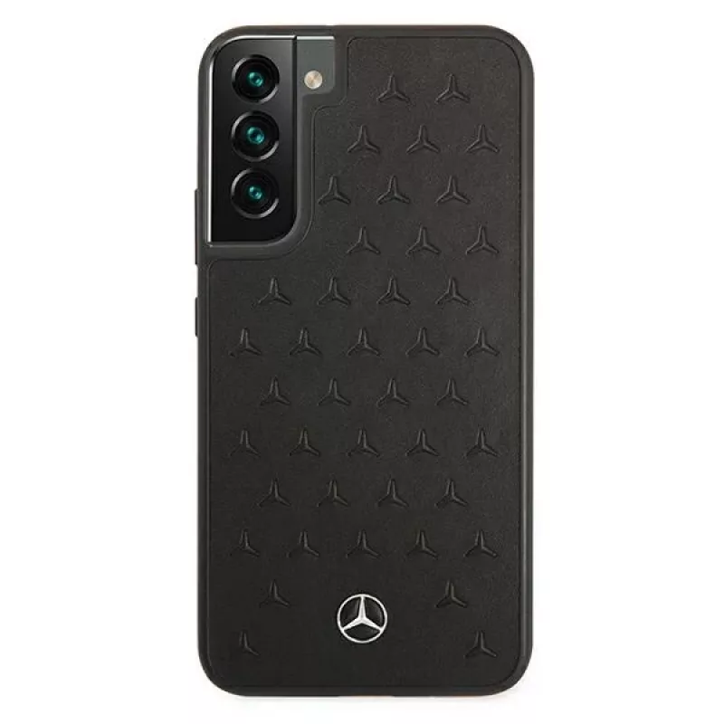 Mercedes-Benz MEHCS22MPSQBK S22+ hardcase leer Stars Pattern zwart