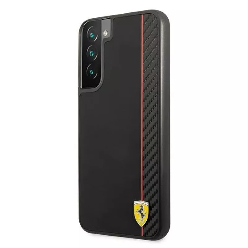 Ferrari FESAXHCS22MBK S22+ S906 zwarte hardcase On Track Carbon Stripe