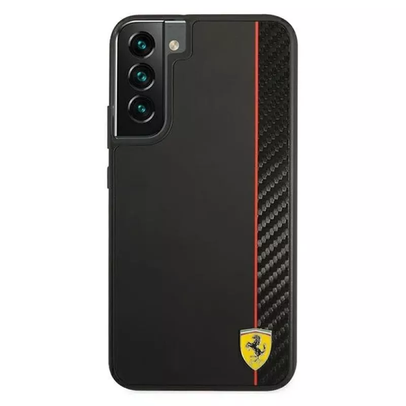 Ferrari FESAXHCS22MBK S22+ S906 zwarte hardcase On Track Carbon Stripe