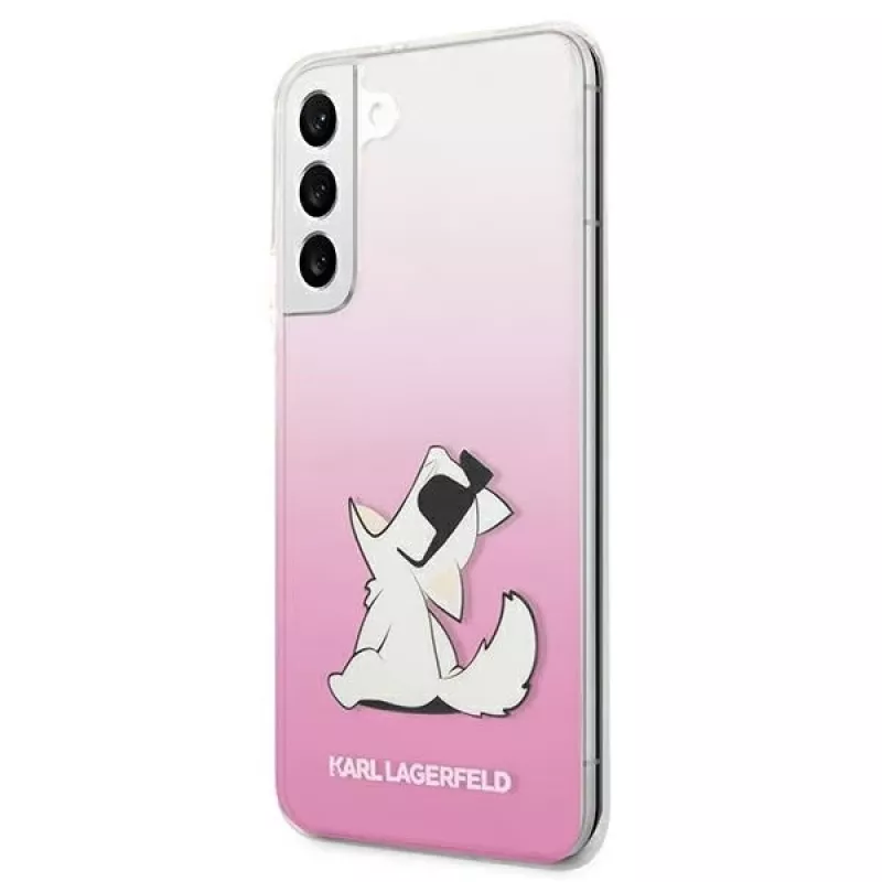 Karl Lagerfeld KLHCS22MCFNRCPI hardcase voor Samsung Galaxy S22+ / S906 - roze Choupette Eat