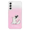 Karl Lagerfeld KLHCS22MCFNRCPI hardcase voor Samsung Galaxy S22+ / S906 - roze Choupette Eat