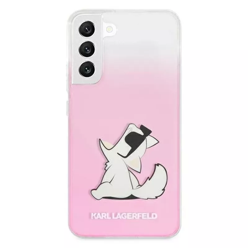 Karl Lagerfeld KLHCS22MCFNRCPI hardcase voor Samsung Galaxy S22+ / S906 - roze Choupette Eat