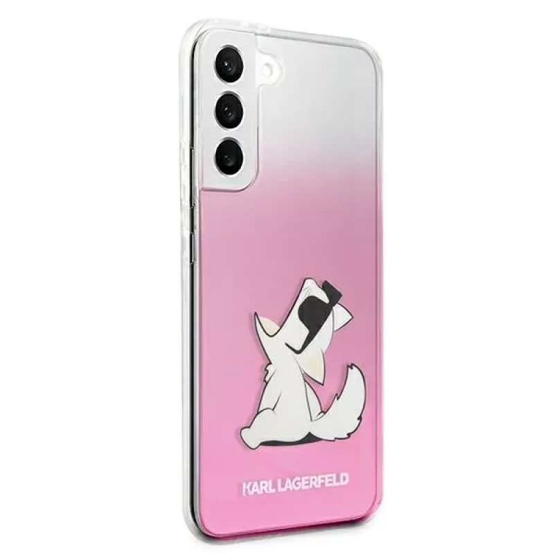 Karl Lagerfeld KLHCS22MCFNRCPI hardcase voor Samsung Galaxy S22+ / S906 - roze Choupette Eat