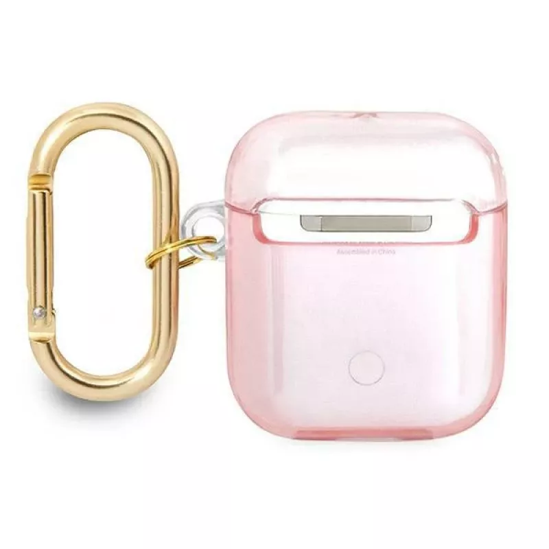 Guess GUA2HHTSP Strap Collection beschermhoes voor Apple AirPods 1/2 - roze