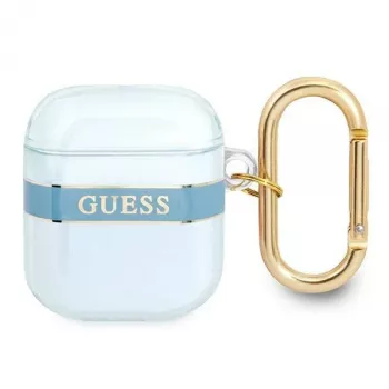 Guess GUA2HHTSB AirPods 1/2 cover blauw Strap Collection