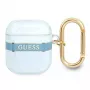 Guess GUA2HHTSB AirPods 1/2 hoesje blauw Strap Collection