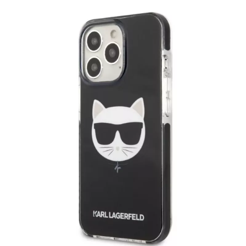 Karl Lagerfeld KLHCP13LTPECK iPhone 13 Pro / 13 6.1 hardcase zwart Choupette Head