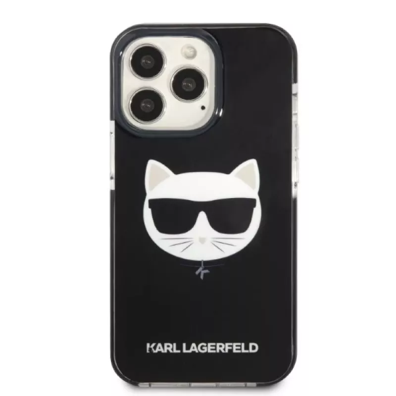 Karl Lagerfeld KLHCP13LTPECK iPhone 13 Pro / 13 6.1 hardcase zwart Choupette Head
