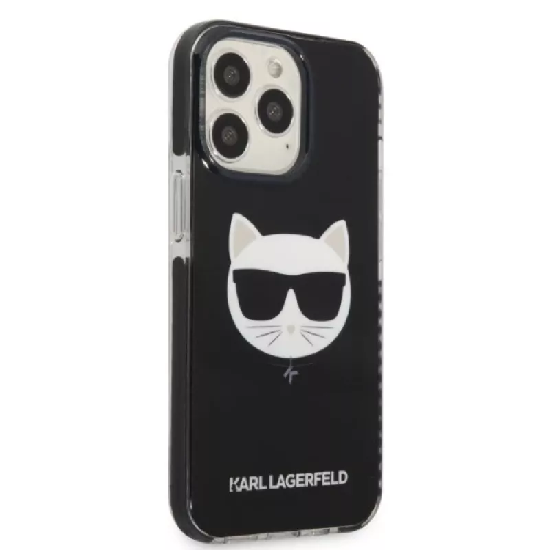 Karl Lagerfeld KLHCP13XTPECK hardcase voor iPhone 13 Pro Max 6,7 inch zwart Choupette Head