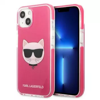 Karl Lagerfeld KLHCP13MTPECPI iPhone 13 / 14 / 15 6.1 hardcase fuchsia Choupette Head