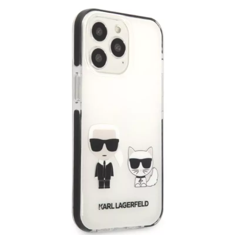Karl Lagerfeld KLHCP13LTPEKCW iPhone 13 Pro / 13 6.1 hardcase wit Karl & Choupette